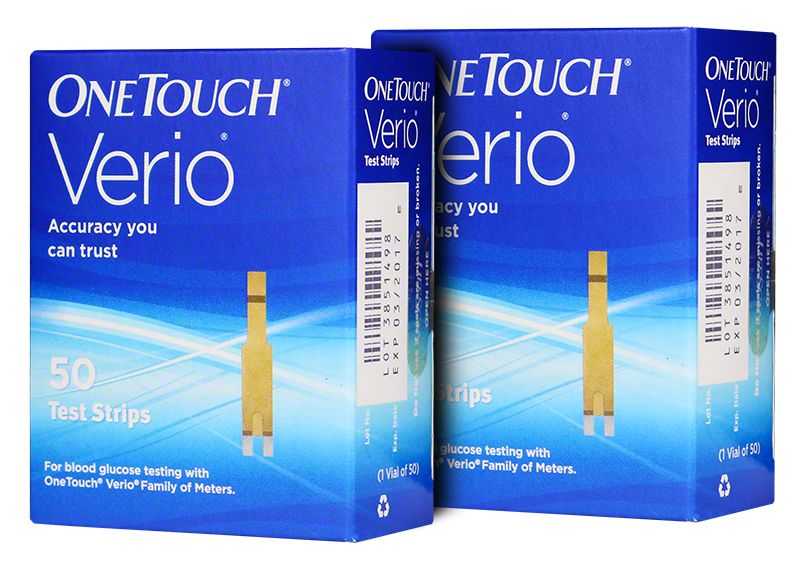 onetouch verio blood glucose test strips 100ct