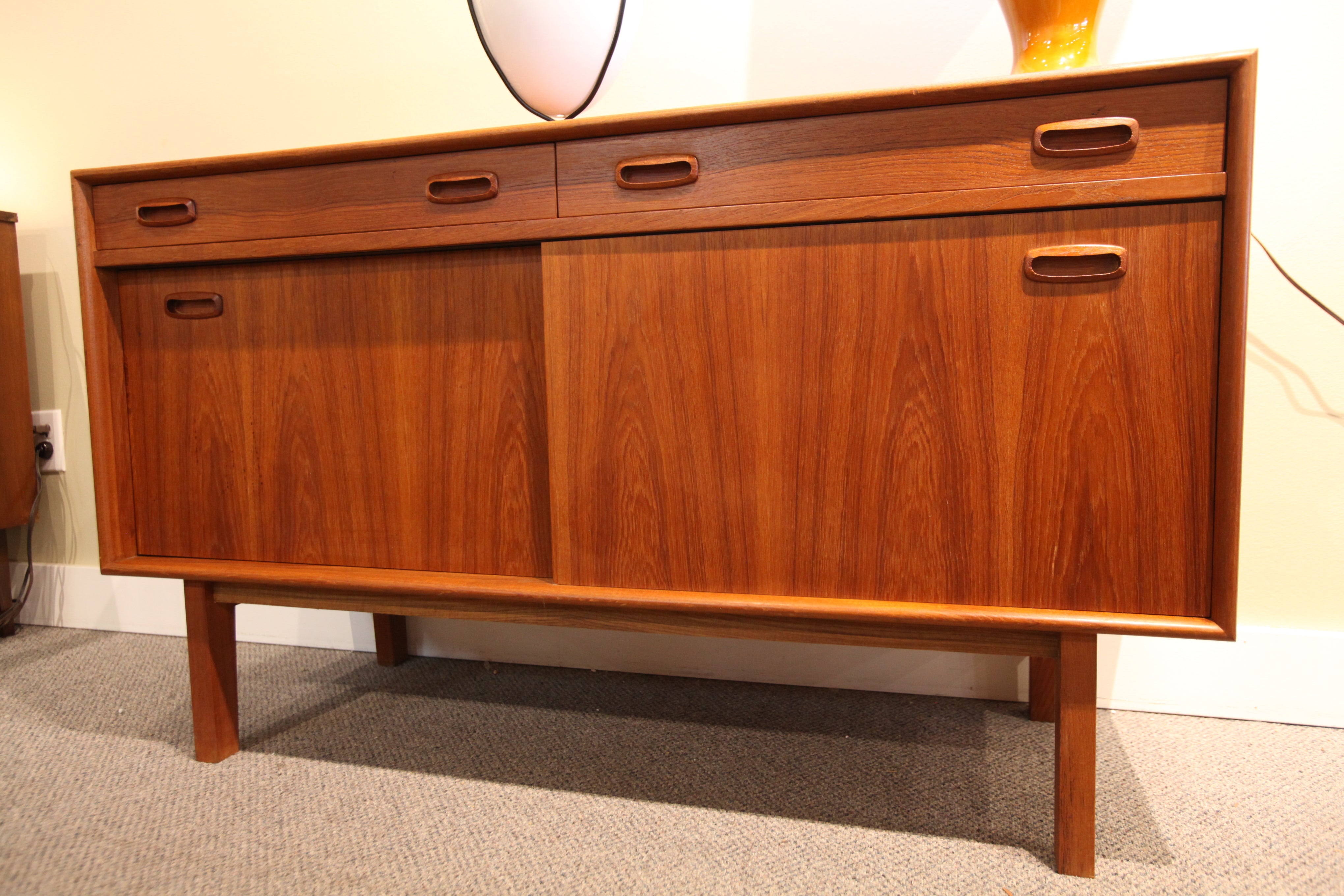 Small Vintage Teak Sideboard / Cabinet - Consign Design ...