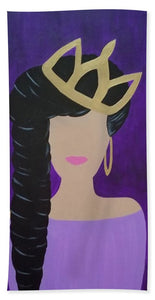 Queen With A Crown - Beach Towel