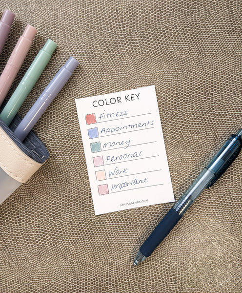 How to color code in your planner by Jane's Agenda