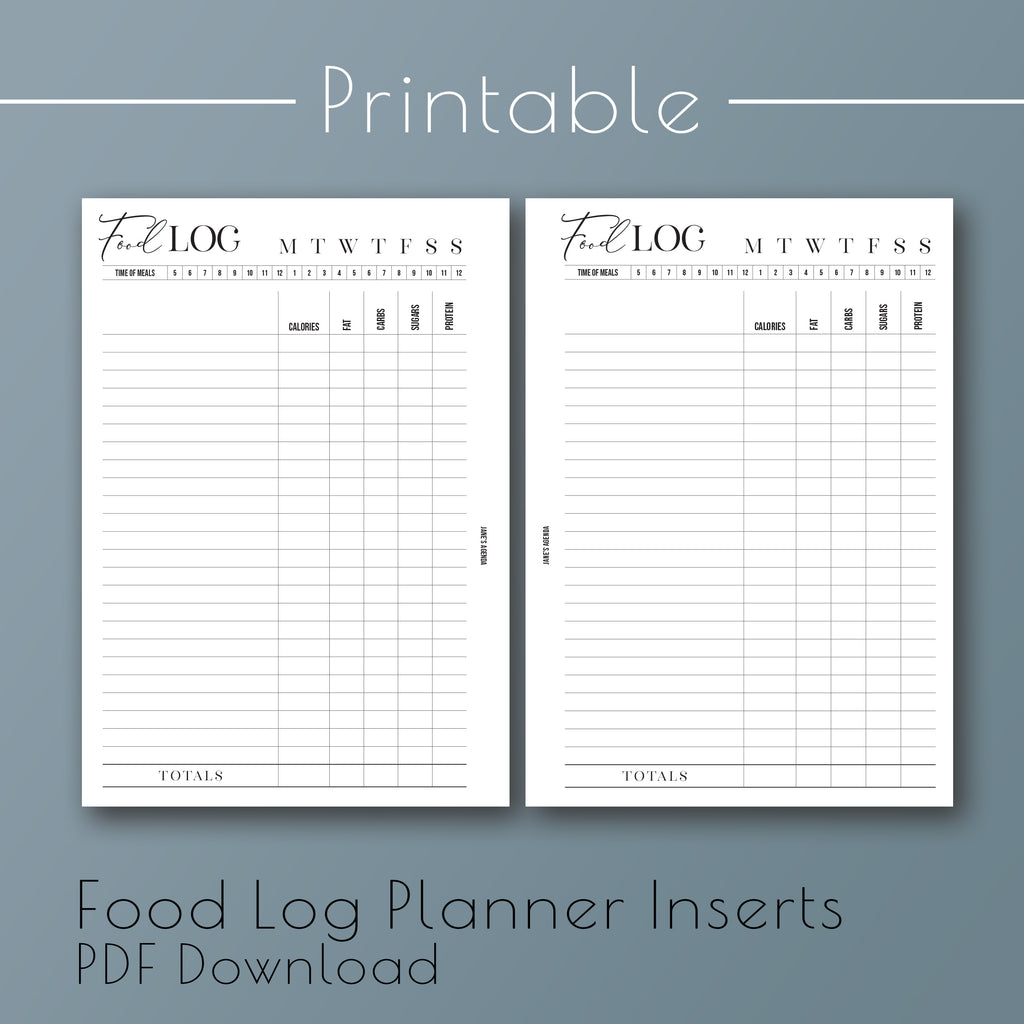 Jane's Agenda®  PRINTABLE: Meal Planning Planner Inserts