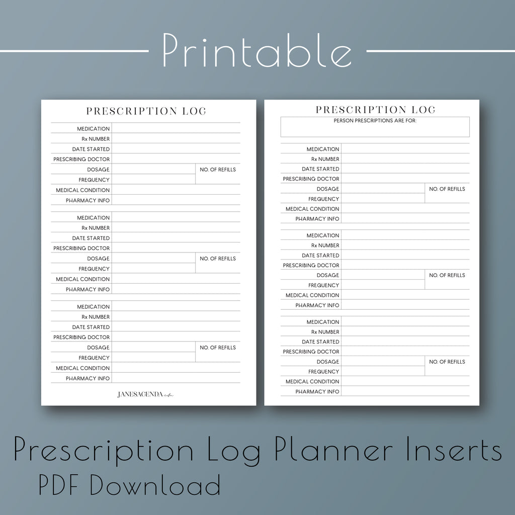  Pocket Week on 1 Page Horizontal Planner Insert Refill