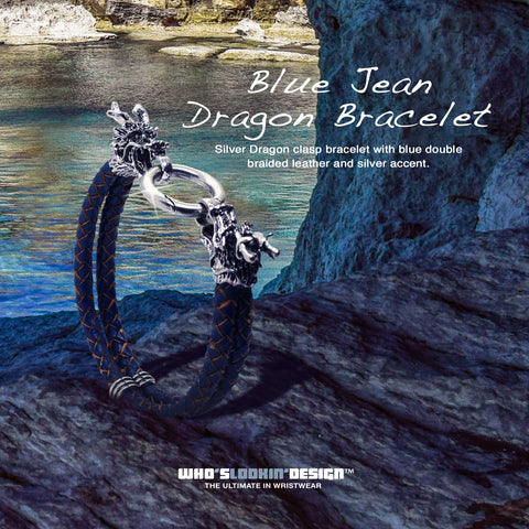 Blue Jean Dragon Bracelet