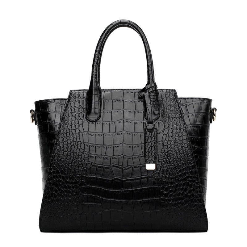 Shopper large textured-leather tote