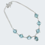 Sea Foam Blue Green Amethyst Gemstone .925 Silver Necklace - BELLADONNA