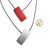 Adjustable Red/Silver & Red/Black Rectangle Necklace-Necklaces-Ursula Muller-Pistachios