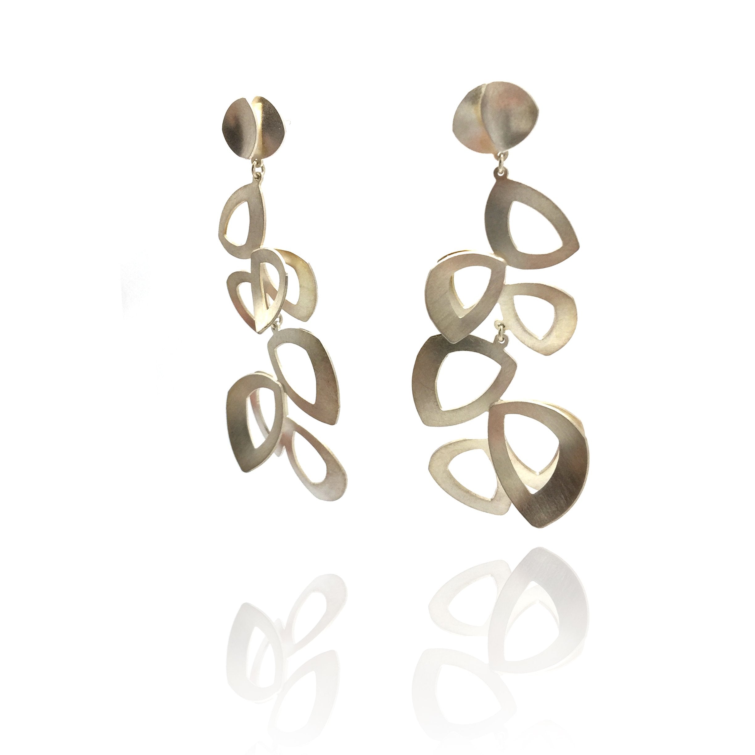 Open Vine Earrings - Silver