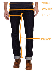 Archetype Riding Jeans Size Chart Graphic