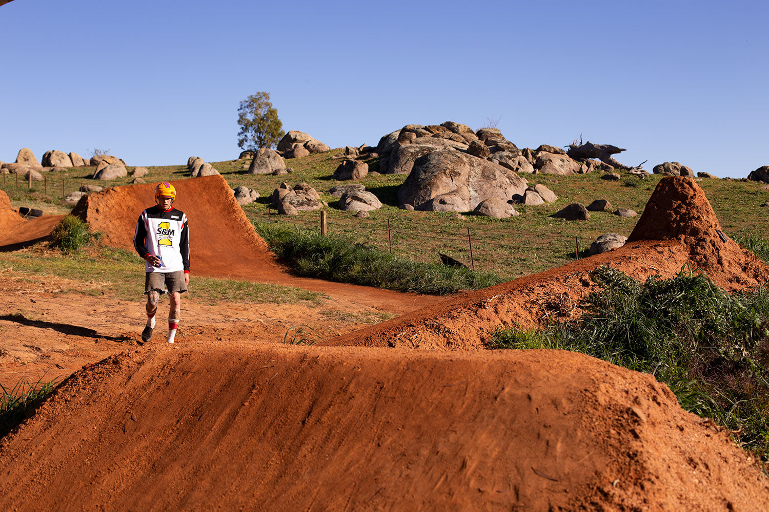 Jon Mackellar Young BMX dirt portrait