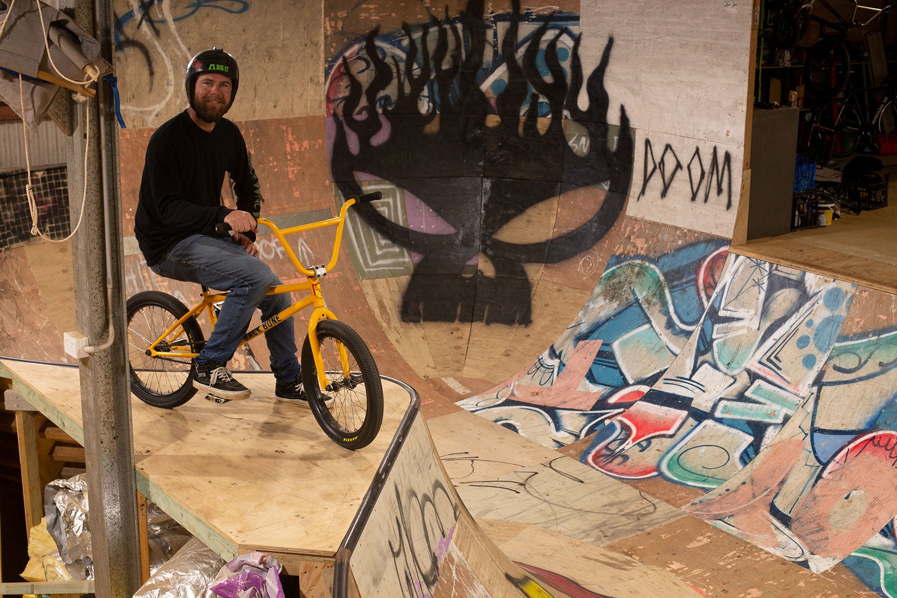 will kerr portrait bmx indoor bowl