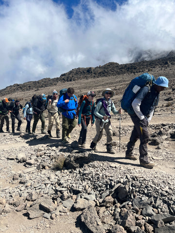 Heading up to Barafu Camp from Karanga Camp