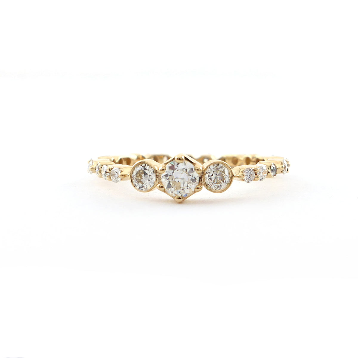 Yellow Gold Ring with Heirloom Diamonds