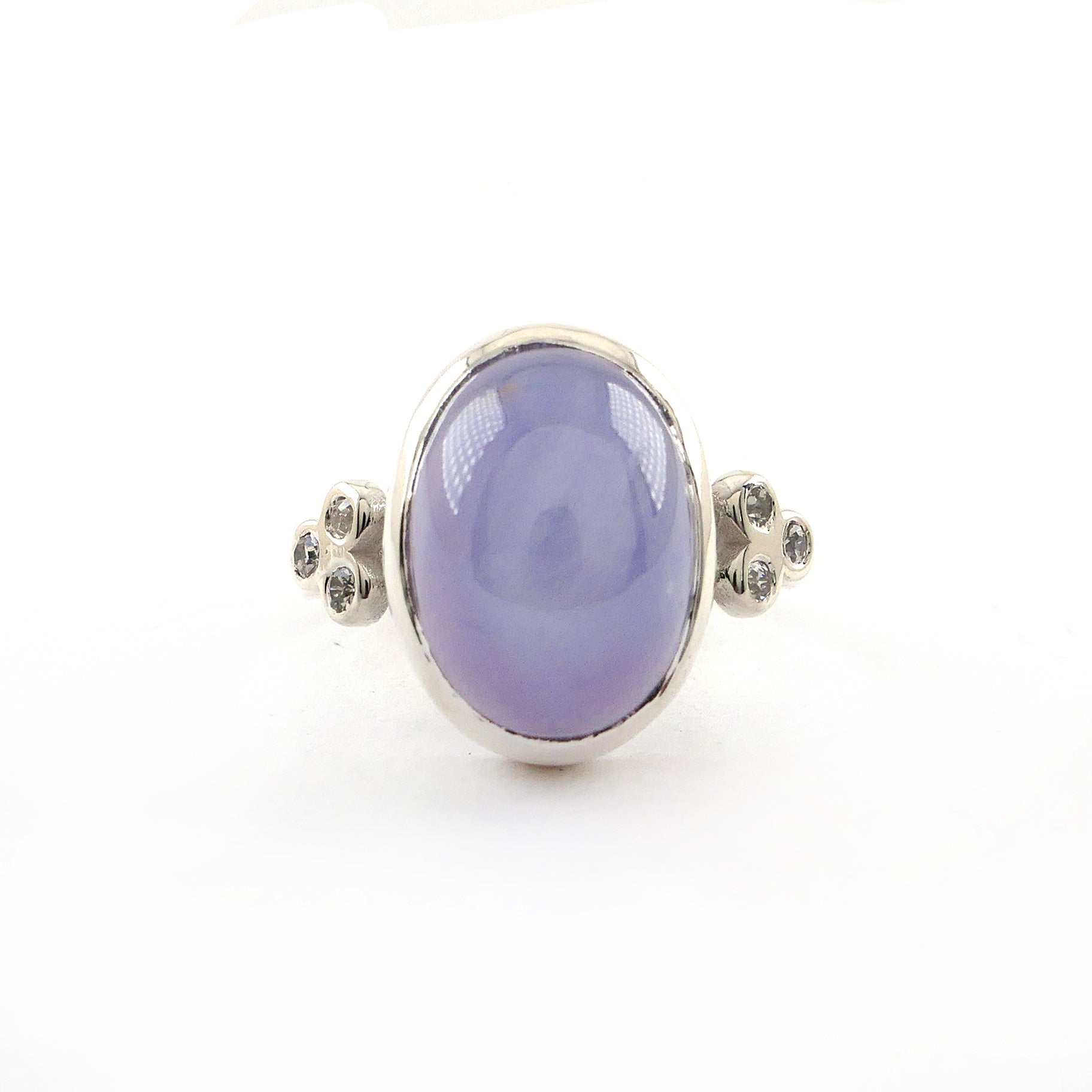 Sterling Silver with Star Sapphire Cabochon and Heirloom Diamonds