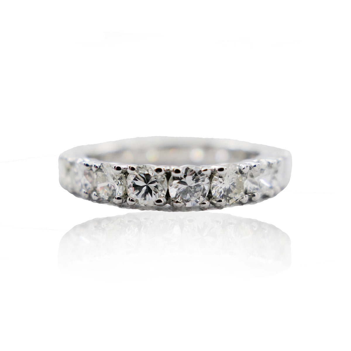 White Gold Eternity Ring with Heirloom Diamonds