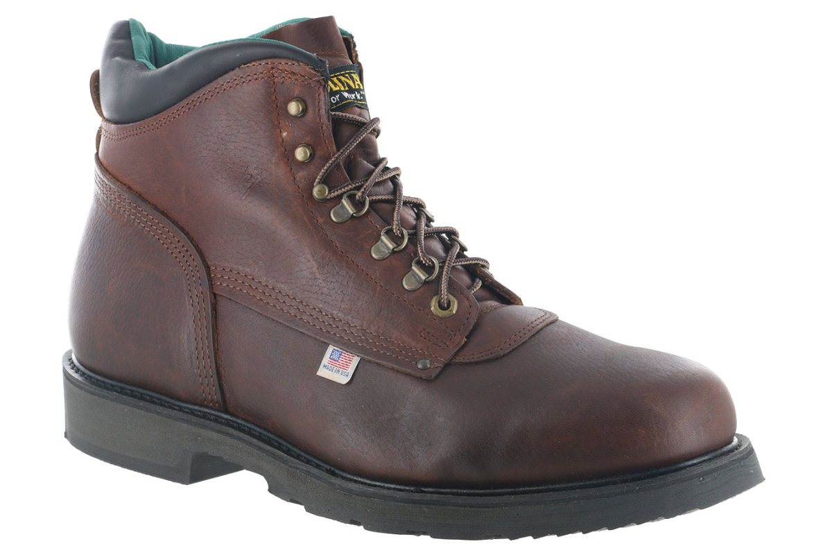 Carolina Domestic 6 Inch Plain Toe Work Boot - 2BigFeet