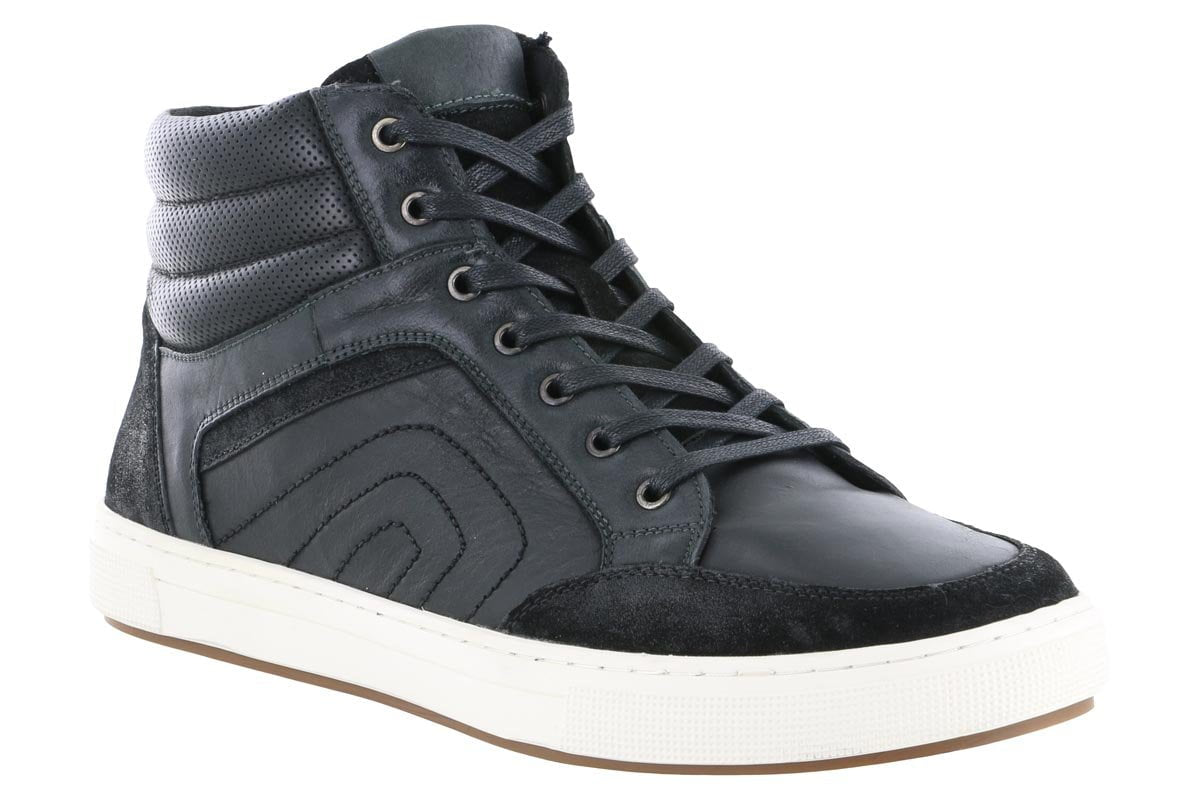 Propet Kenton High Top Casual Sneaker Black - 2BigFeet