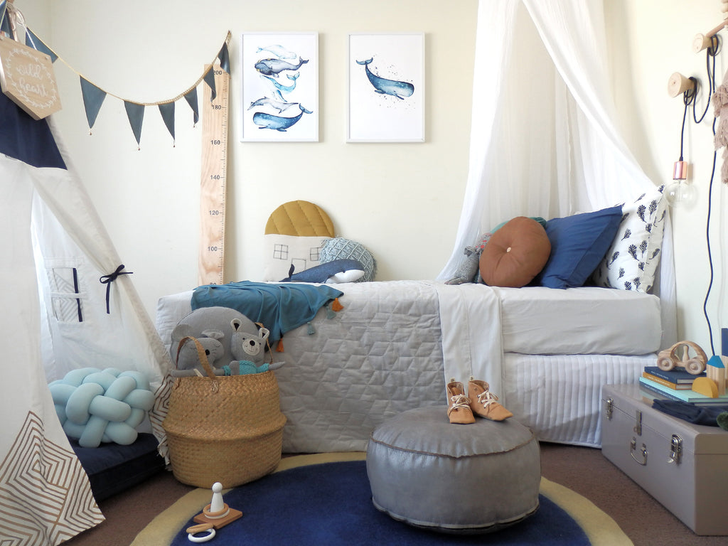 boys blue and grey bedroom