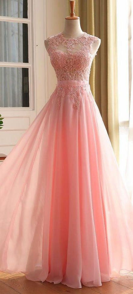 Fashionable Pink  Prom  Dress  with Heart Shape Back Prom  