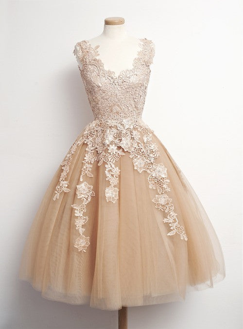 beige dress for graduation