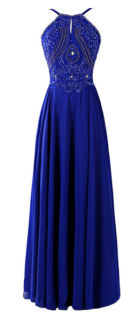 Royal Blue Prom Dress with Thin Strap, Prom Dresses, Graduation Party ...