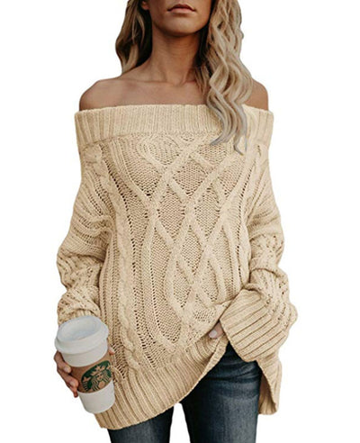 oversized off the shoulder sweater