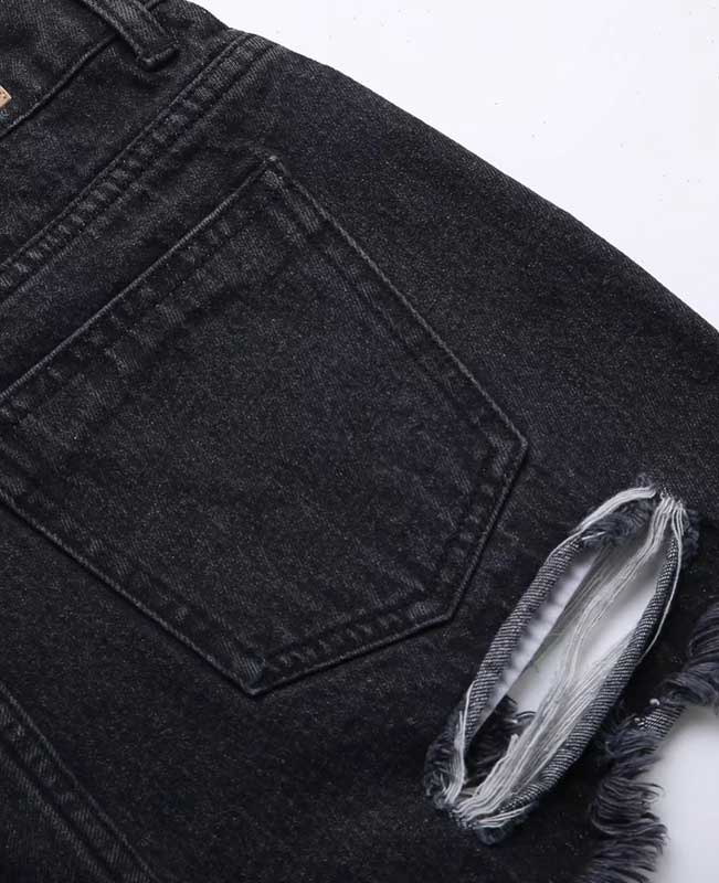 Push Up Ripped Jeans Shorts | Seamido