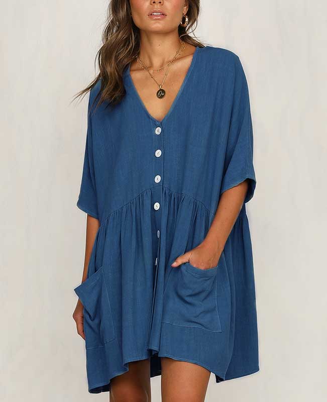 Short Sleeve Casual Summer Dresses | Seamido