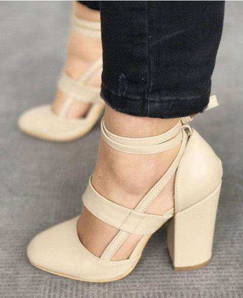 lace up pump heels