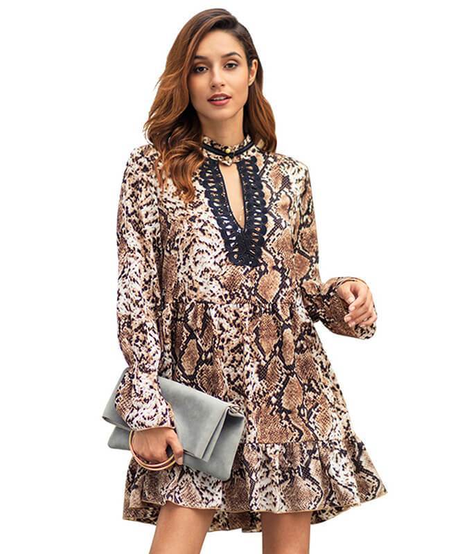 loose leopard print dress