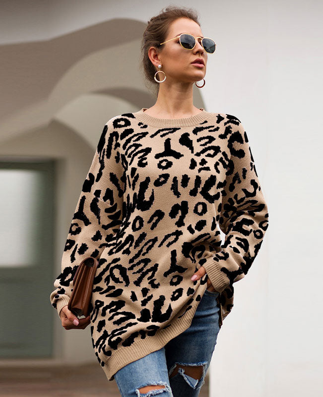 leopard print sweater