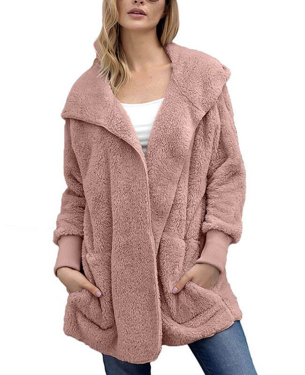 Faux Fur Open Cardigan Mink Coat| Long Faux Fur Coat | Seamido
