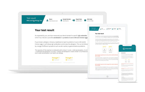 Results Dairy + Egg Allergy Test