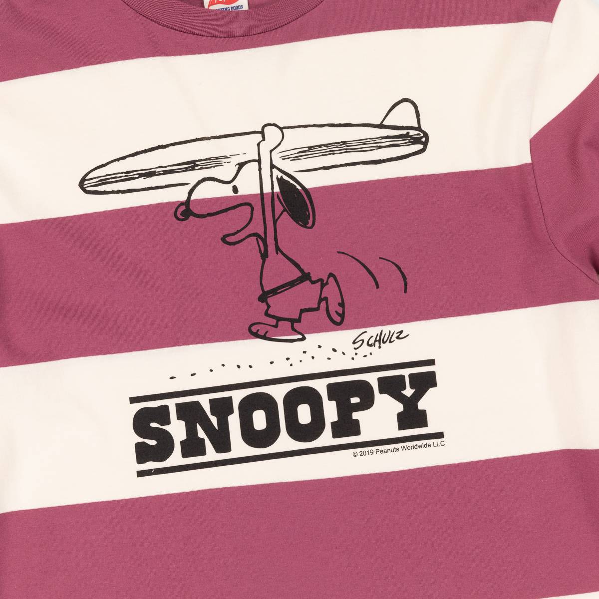 Snoopy Surf S Up Ls Border Tee Tsptr