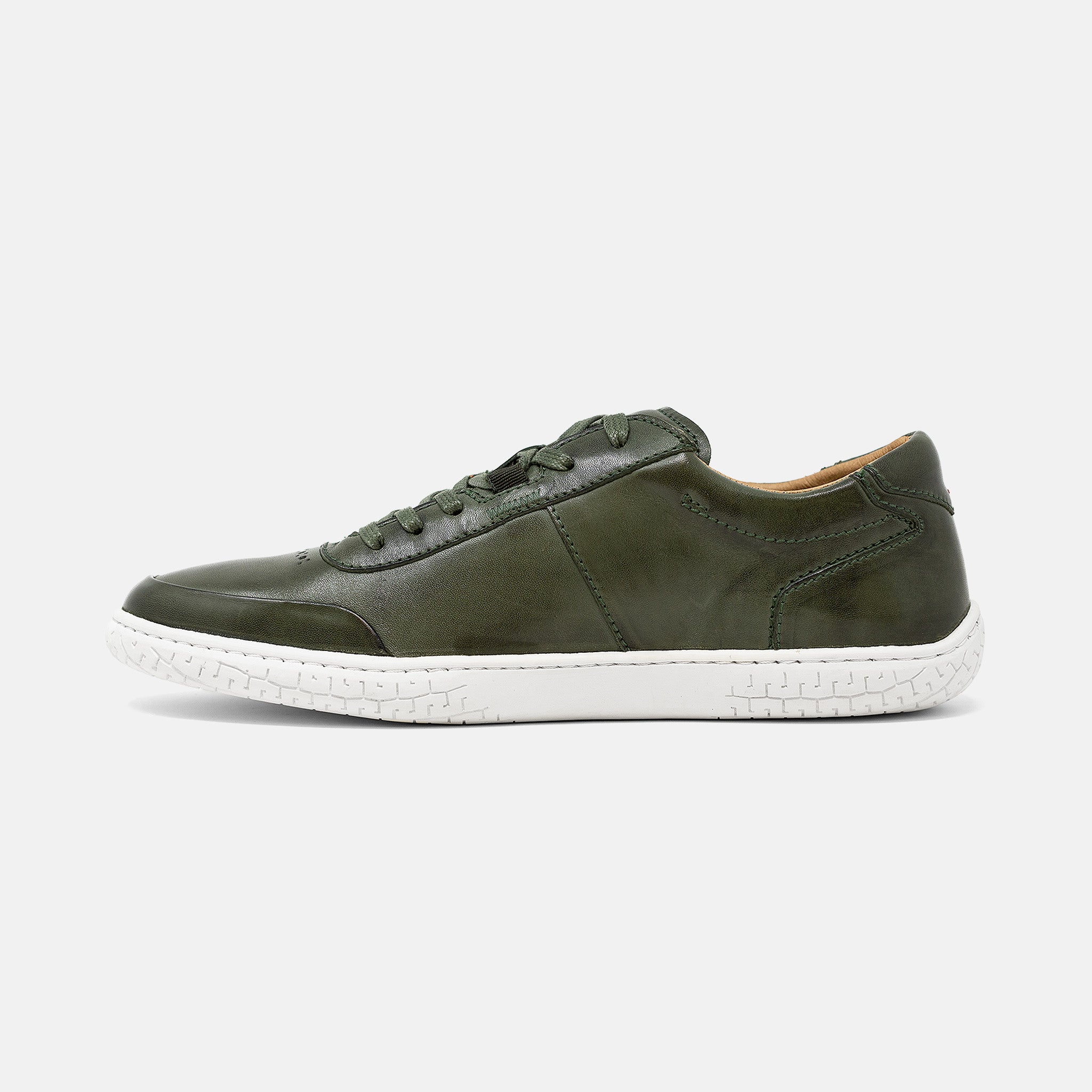 Men's Leather Avenue Sneaker - Racing Green (White Sole) – Piloti Inc.