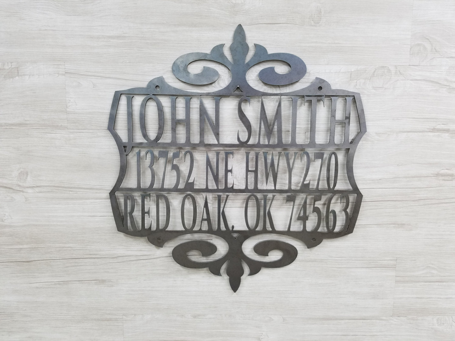 Mailbox Name & Address Sign (Home Decor, Wall Art, Metal Art)