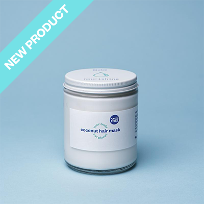 white coloured coconut hair mask in a jar