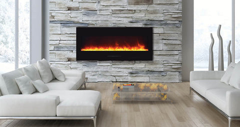 Wall mounted electric fireplace