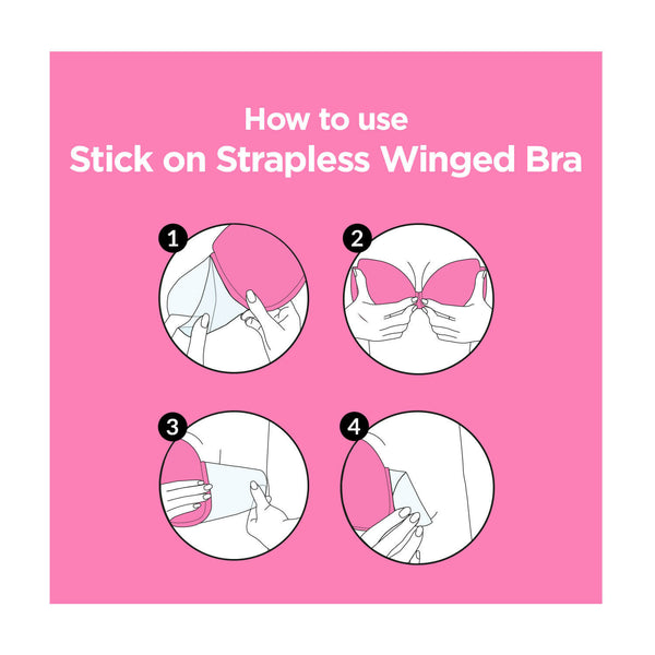 Light secret stick on winged bra no shirt