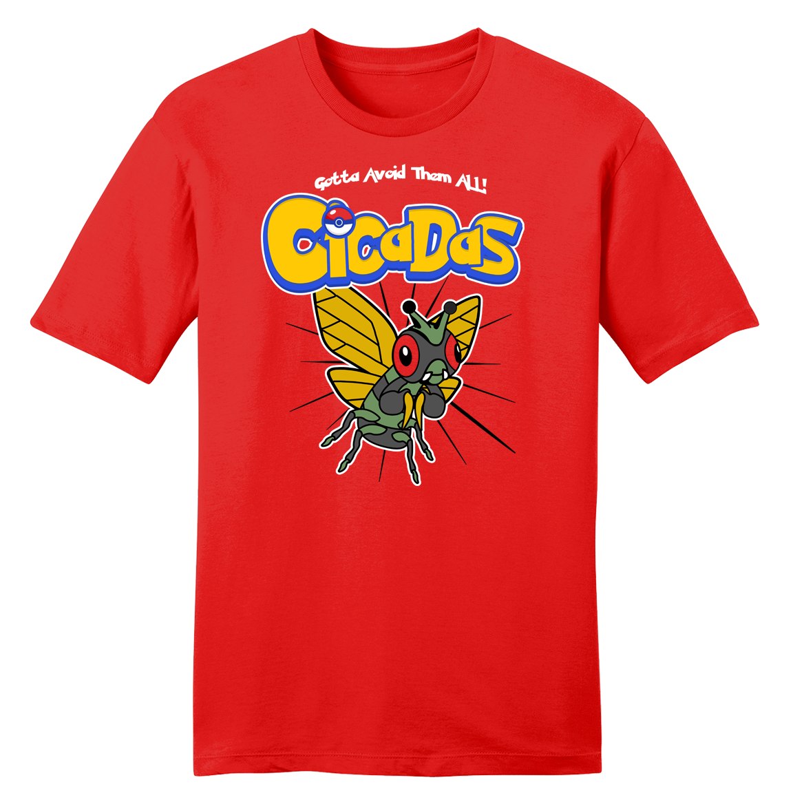 Cicadas "Gotta Avoid Them All!" Animal Apparel Old School Shirts