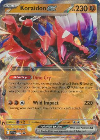 Pokemon Miraidon EX SVP028 Black Star Promo Card - Paldea Evolved