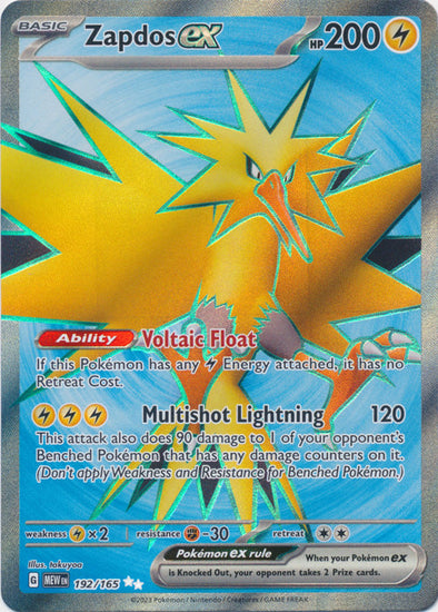 Zapdos ex 2023 Scarlet & Violet: 151 Special Art Rare #202/165