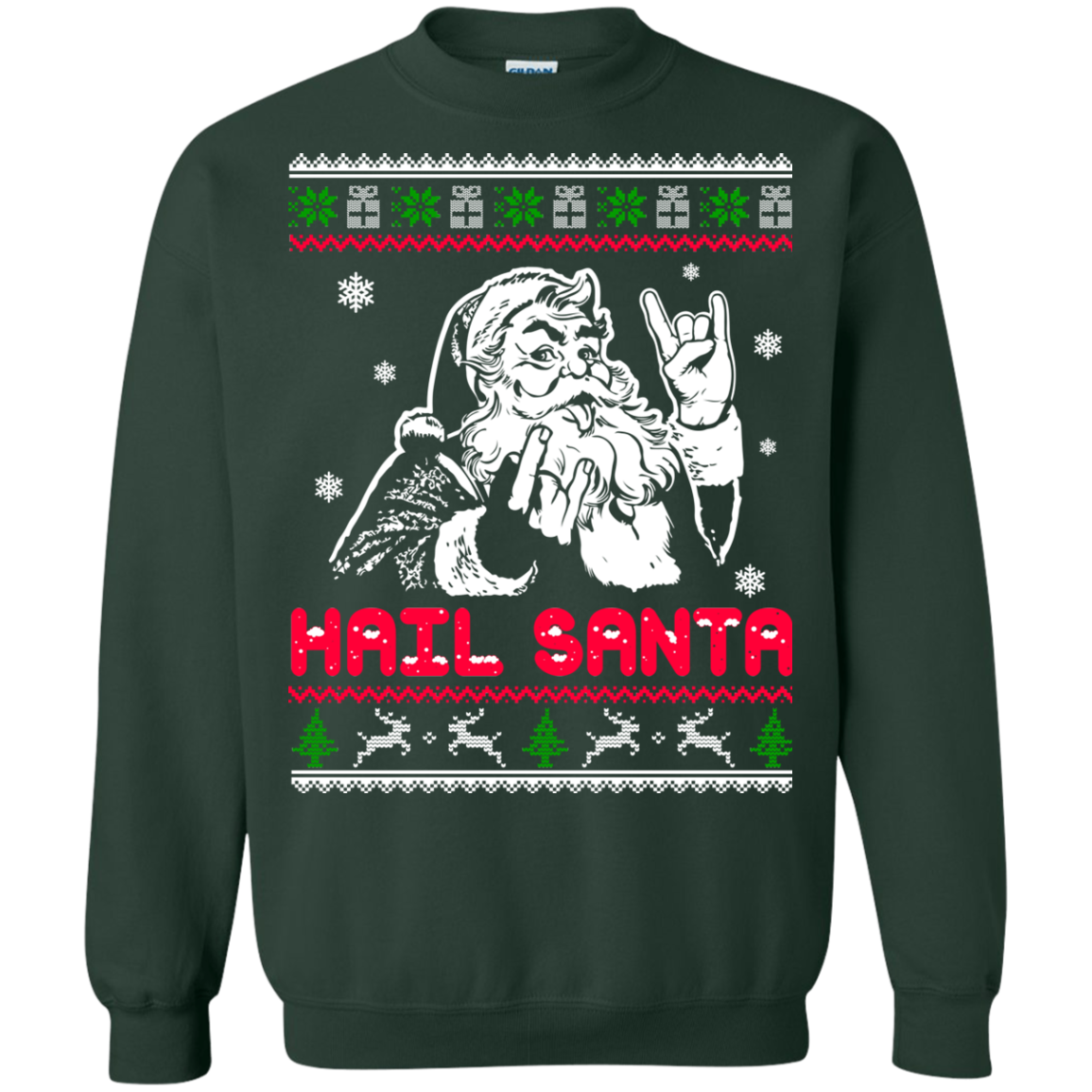 ghost hail santa sweater