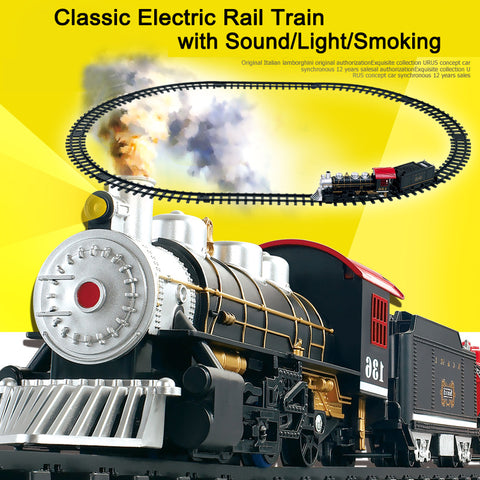 electric train with smoke