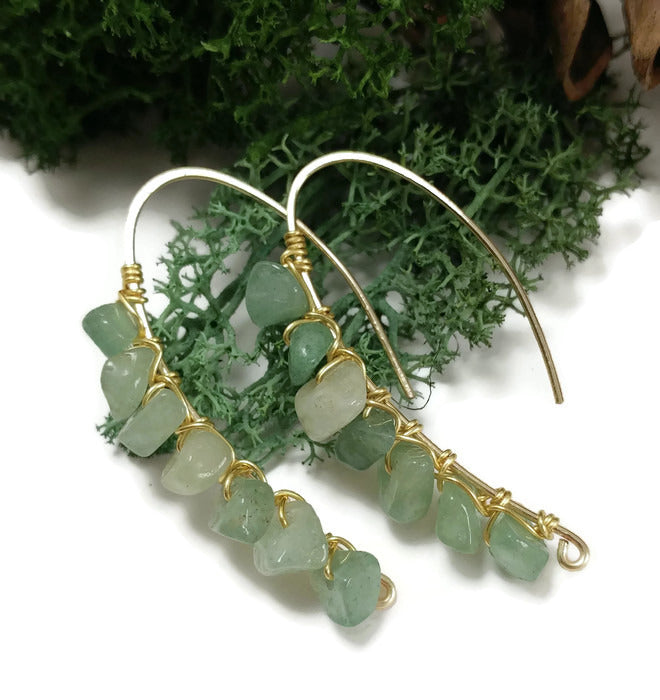 Zodiac natural stone earrings by Baked Beads.