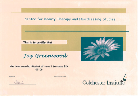 Jay greenwood beauty therapist here at the station hair and beauty 