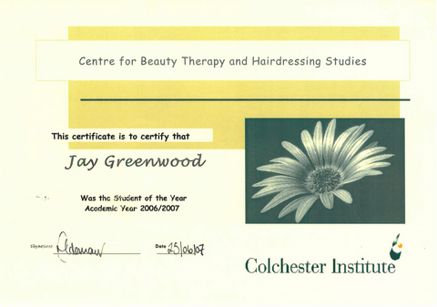 Jay greenwood beauty therapist here at the station hair and beauty 