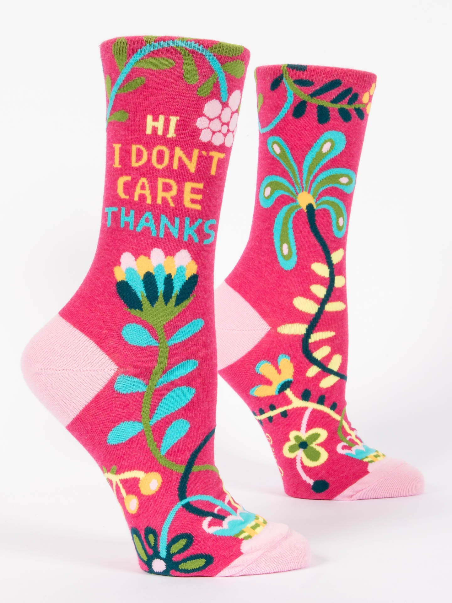 Blue Q Women's Crew Socks - Hi, I Don't Care