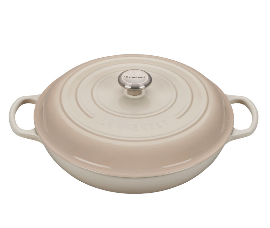 Le Creuset 3.5 Qt Signature Braiser Meringue The Happy Cook