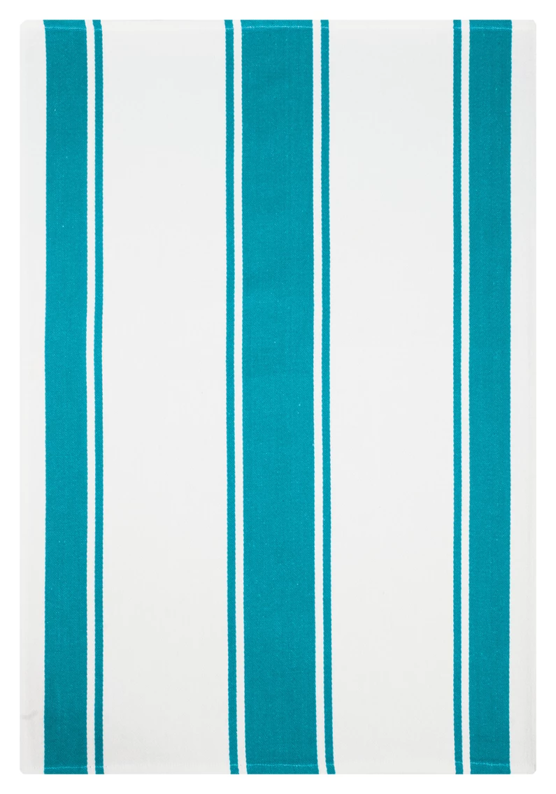 MU Kitchen- Stripe Towel- Aquamarine