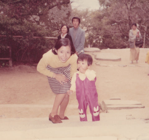 Fumiko as a child and her mom